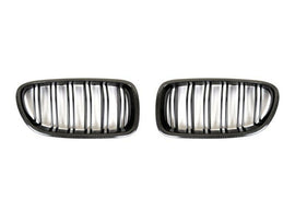 AutoTecknic BM-0067-DS-CF Carbon Fiber Front Grilles Dual Slats F10 5-Series