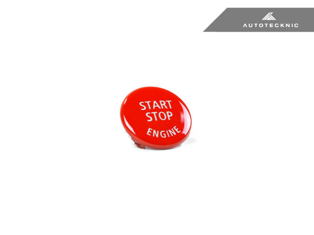 AutoTecknic BM-0124-RD Bright Red Start Stop Button For BMW E-Chassis Vehicles