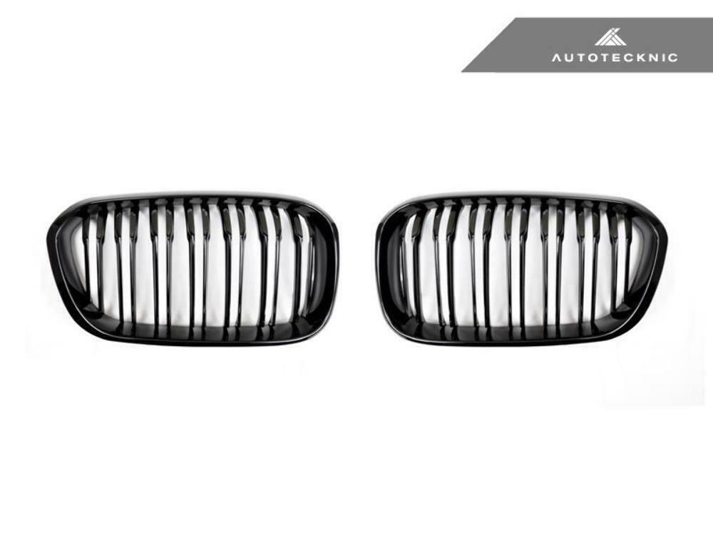 AutoTecknic BM-0170-DS-GB-LCI Black Dual-Slats Front Grilles F20 1-Series LCI