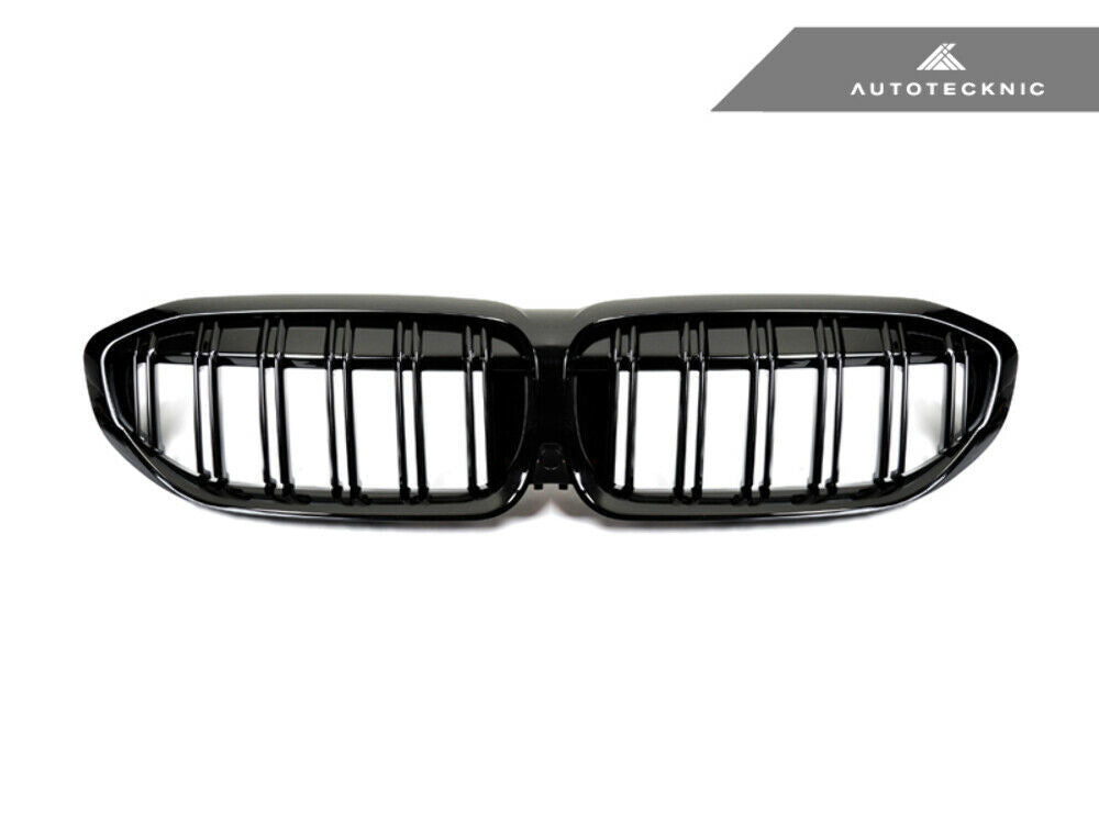 AutoTecknic BM-0615-DS-GB Dual-Slat Glazing Black Front Grilles G20 3-Series