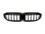 AutoTecknic BM-0615-DS-GB Dual-Slat Glazing Black Front Grilles G20 3-Series