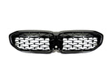 AutoTecknic BM-0615-GB-DM Diamond Glazing Black Front Grilles G20 3-Series