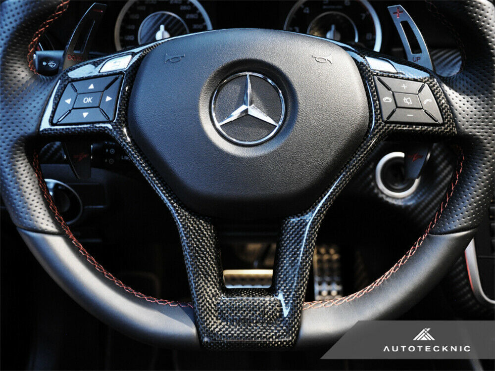 AutoTecknic MB-0201 Carbon Fiber Steering Wheel Trim For Mercedes