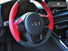 Load image into Gallery viewer, AutoTecknic TO-0001 Carbon Fiber Steering Wheel Trim Overlay A90 Supra 2020-23