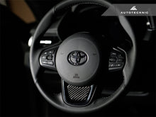 Load image into Gallery viewer, AutoTecknic TO-0001 Carbon Fiber Steering Wheel Trim Overlay A90 Supra 2020-23