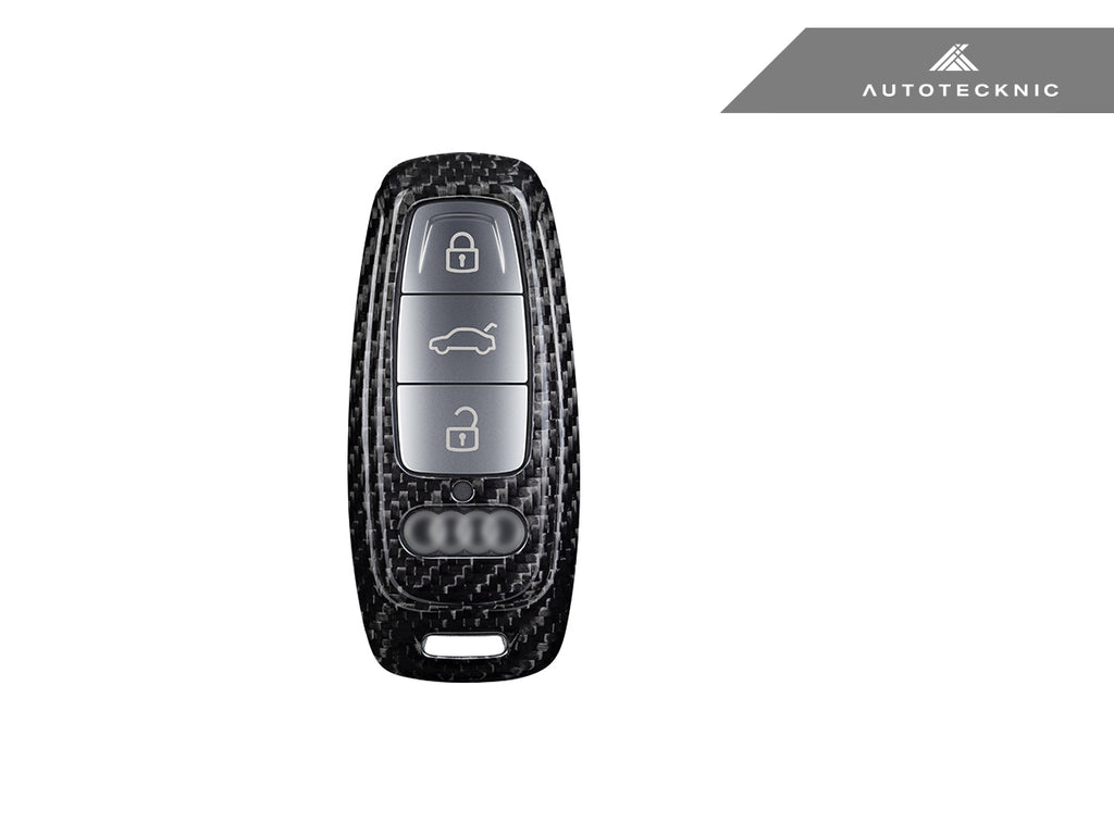 AutoTecknic AU-0007-BC Black Dry Carbon Remote Key Case For Audi 2019-23