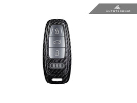 AutoTecknic AU-0007-BC Black Dry Carbon Remote Key Case For Audi 2019-23