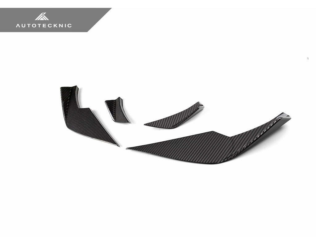 AutoTecknic BM-0057 Front Bumper Dry Carbon Corsa Canard Set G80 M3