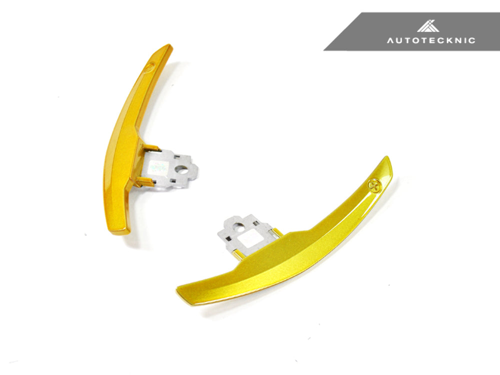 AutoTecknic BM-0164-AY Yellow Steering Shift Levers Paddles For BMW F87 M2