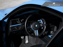 Load image into Gallery viewer, AutoTecknic BM-0183-YMB Yas Marina Blue Painted Steering Wheel Trim F80 M3