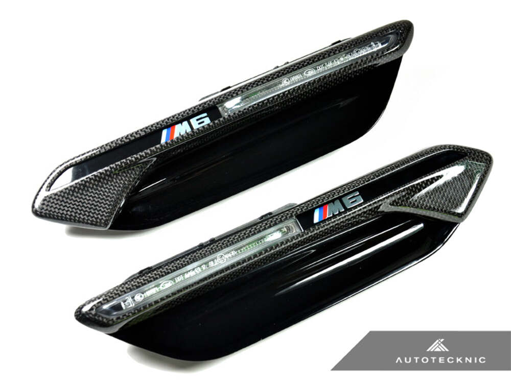AutoTecknic Dry Carbon Fender Light Trim Set F06 M6 Gran Coupe F12 M6 Cabrio