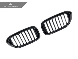 AutoTecknic BM-0250-CF Carbon Fiber Front Grille Set Fits 17-20 BMW 5-Series G30