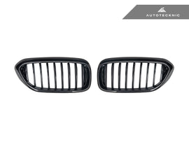 AutoTecknic BM-0250-CF Carbon Fiber Front Grille Set Fits 17-20 BMW 5-Series G30