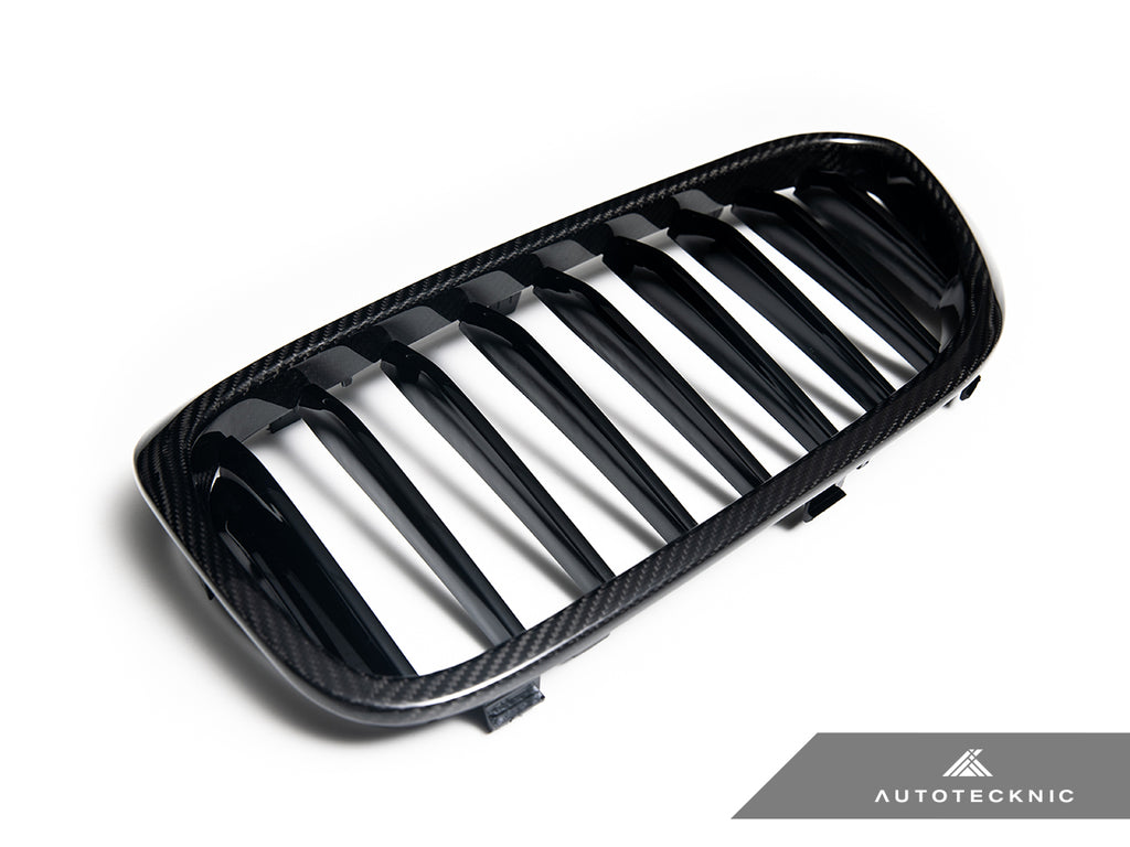 AutoTecknic BM-0250-CF Carbon Fiber Front Grille Set Fits 17-20 BMW 5-Series G30
