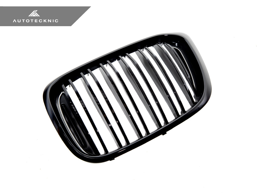 AutoTecknic BM-0256-DS-GB Dual-Slat Glazing Black Front Grilles G01 X3