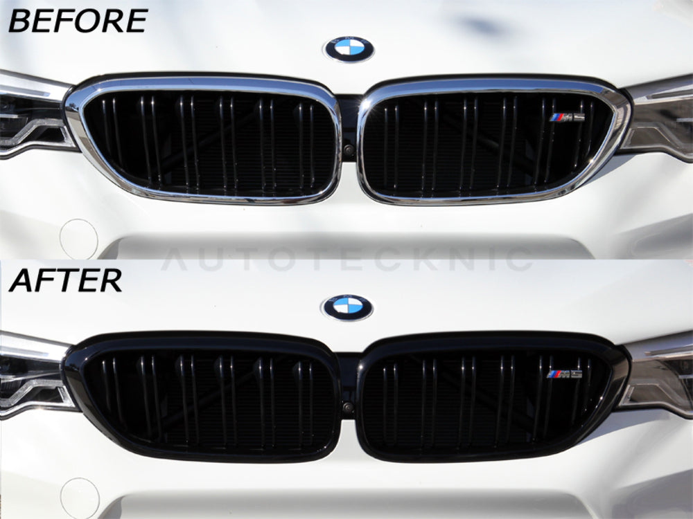 AutoTecknic BM-0272 Replacement Glazing Black Front Grilles Surrounds F90 M5