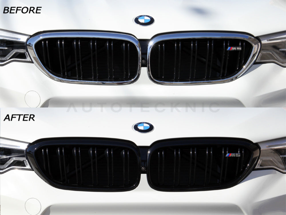 AutoTecknic BM-0272 Replacement Glazing Black Front Grilles Surrounds F90 M5