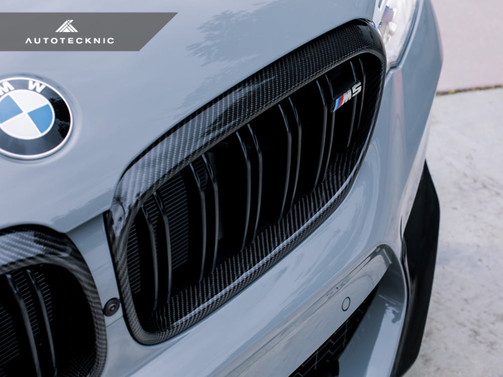 AutoTecknic BM-0274 Replacement Carbon Fiber Front Grilles Surrounds F90 M5