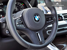 Load image into Gallery viewer, AutoTecknic BM-0282-LCI-H-S-NTJ Carbon Alcantara Steering Wheel Trim G01 X3