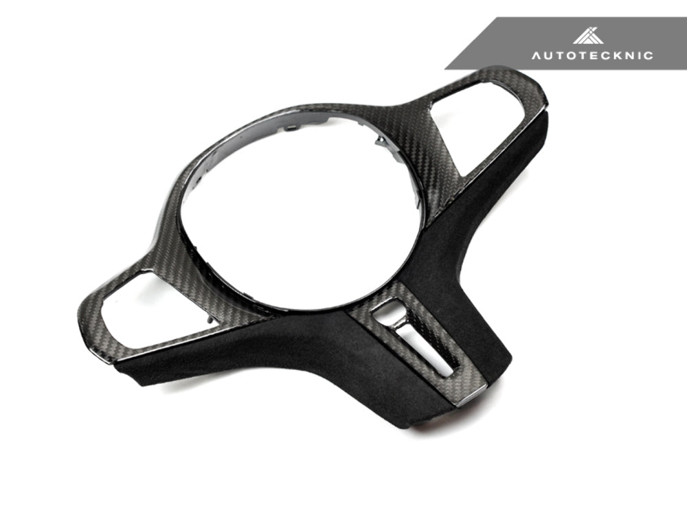 AutoTecknic BM-0282-LCI-H-S-TJ Carbon Alcantara Steering Wheel Trim G01 X3