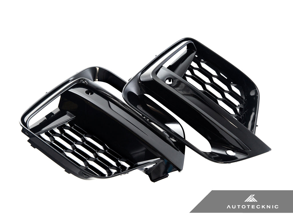 AutoTecknic BM-0312-GB Gloss Black Lower Grille Trim Set G01 X3