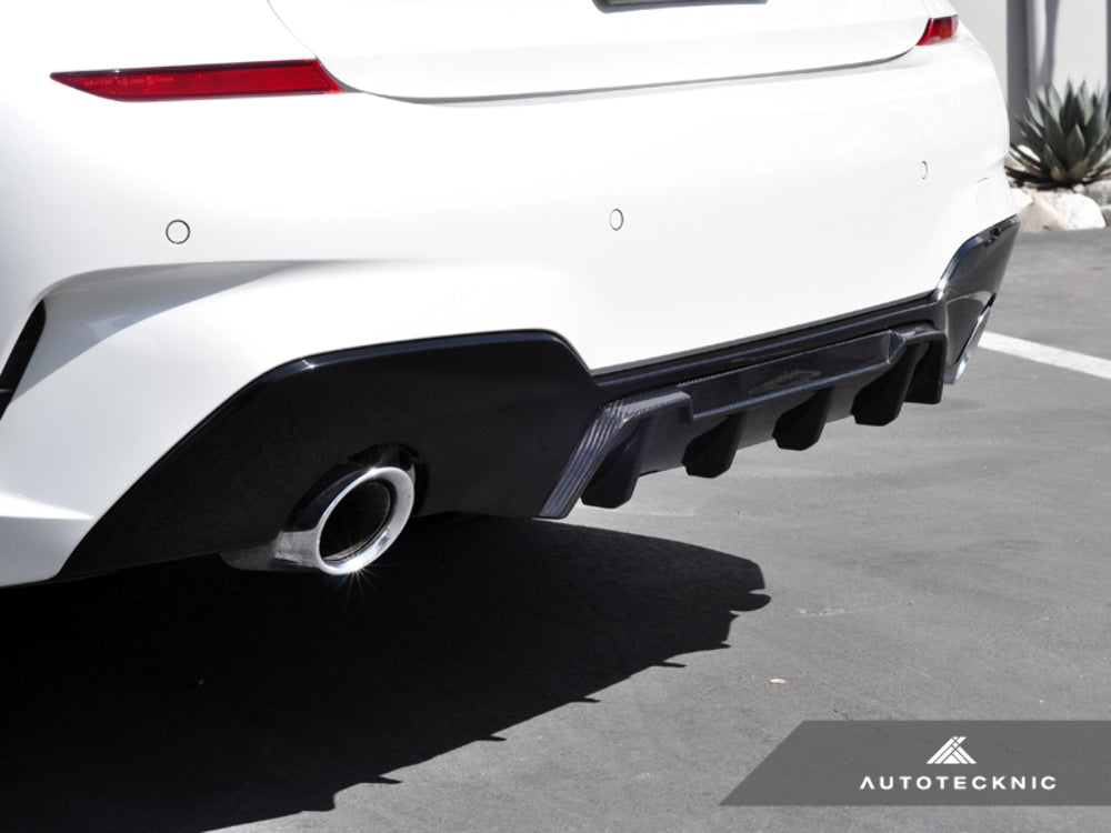 AutoTecknic BM-0353 Dry Carbon Extended-Fin Rear Diffuser G20 3-Series