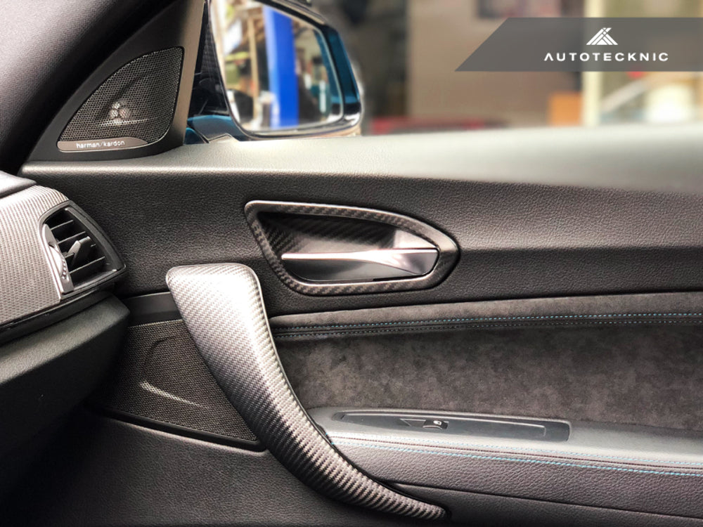 Autotecknic Dry Gloss Carbon Fiber Interior Door Handle Covers F20 1-Series