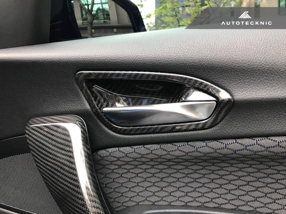 Autotecknic Dry Gloss Carbon Fiber Interior Door Handle Covers F20 1-Series