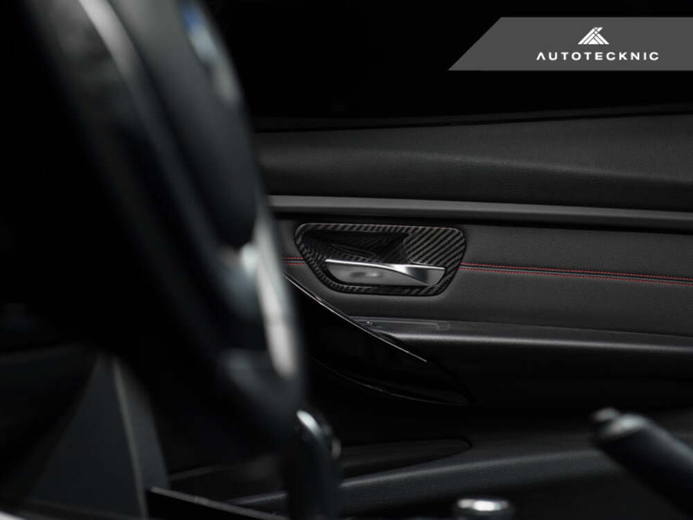 AutoTecknic BM-0360 Dry Carbon Interior Door Handle Trim Set For BMW F Chassis