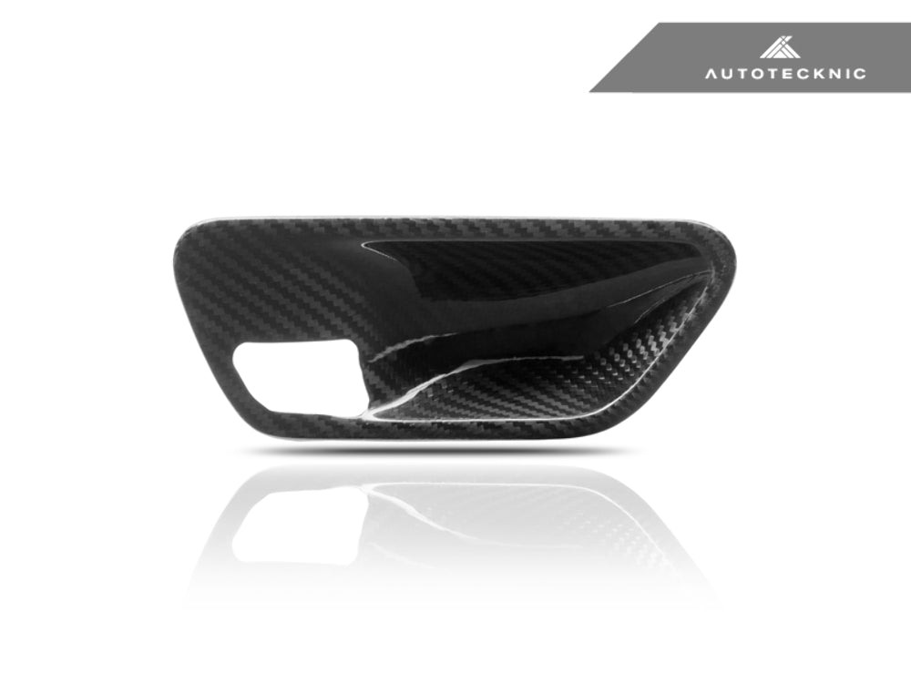 Autotecknic Gloss Dry Carbon Fiber Interior Door Handle Covers For BMW F-Chassis