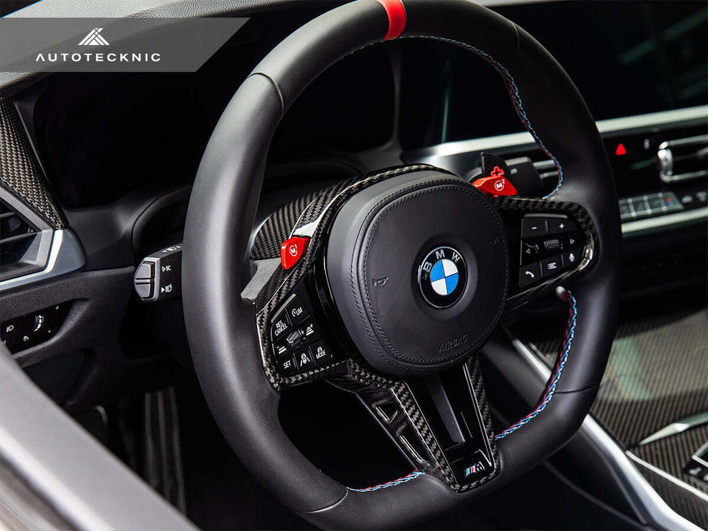 AutoTecknic BM-0518 Carbon LCI Steering Wheel Top Cover G8X M2/ M3/ M4
