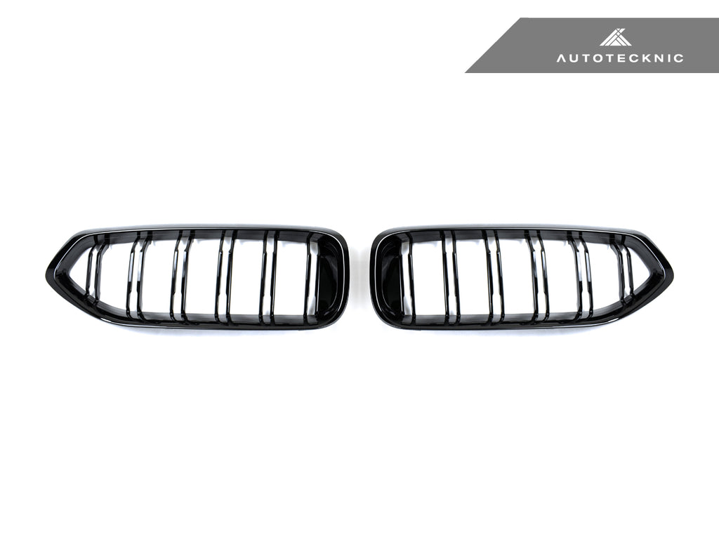 AutoTecknic BM-0611-DS-GB Painted Glazing Black Dual-Slat Front Grilles G29 Z4