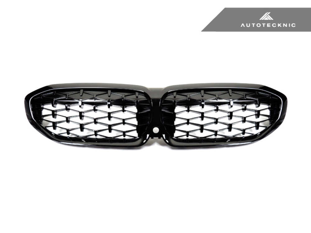 AutoTecknic BM-0615-DM-GB Gloss Black Front Grille G20 M340I Pre LCI