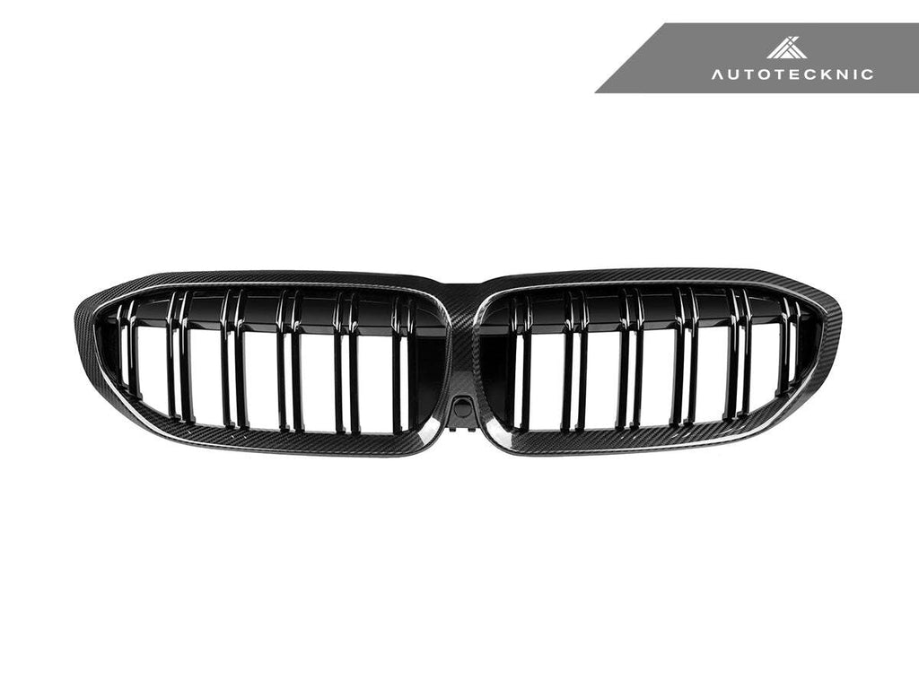 AutoTecknic Dry Carbon Fiber Dual Slats Front Grilles G20 3 Series Pre LCI