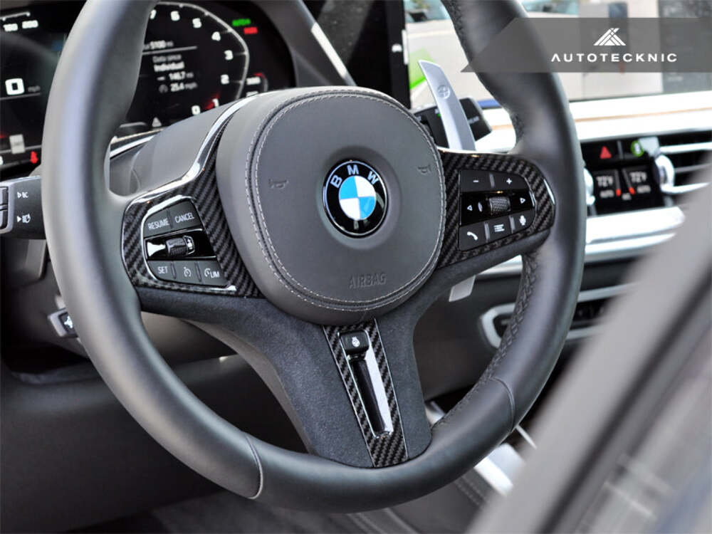 AutoTecknic BM-0619 Carbon Alcantara Steering Wheel Trim G20 3 Series