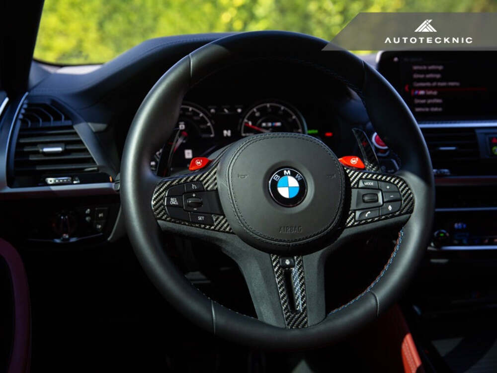 AutoTecknic BM-0619 Carbon Alcantara Steering Wheel Trim G20 3 Series