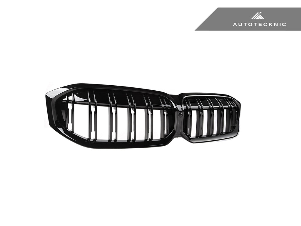 AutoTecknic BM-0620-DS-GB Glazing Black Dual-Slat Front Grilles G20 3-Series LCI