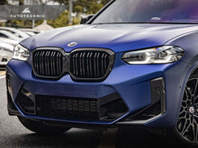 Load image into Gallery viewer, AutoTecknic Dry Carbon Fiber Dual Slats Front Grille Set F97 X3M LCI F98 X4M LCI