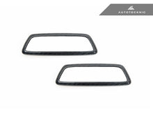 Load image into Gallery viewer, AutoTecknic Dry Carbon Front Seat Illuminated Emblem Surround Set For BMW M