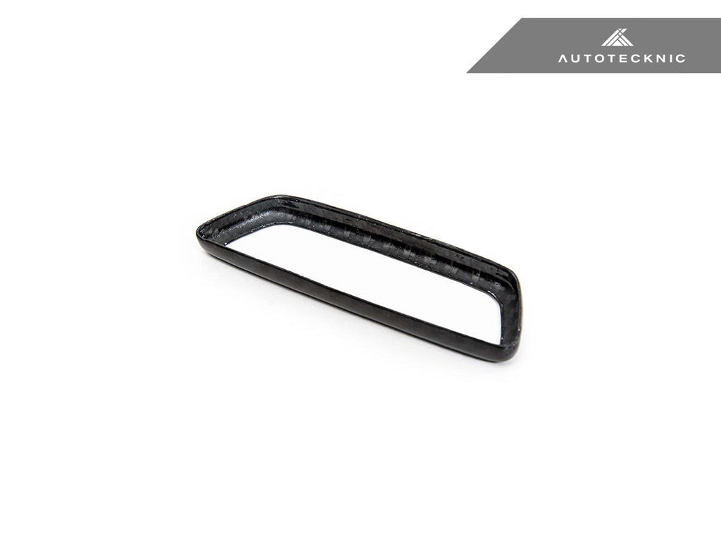 AutoTecknic Dry Carbon Front Seat Illuminated Emblem Surround Set For BMW M