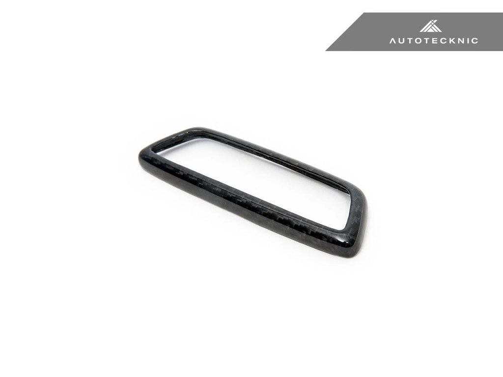 AutoTecknic Dry Carbon Front Seat Illuminated Emblem Surround Set For BMW M