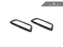 Load image into Gallery viewer, AutoTecknic Dry Carbon Front Seat Illuminated Emblem Surround Set For BMW M