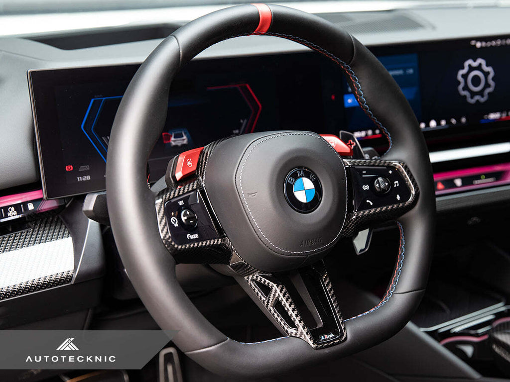 AutoTecknic BM-0851 Carbon Fiber Steering Wheel Trim U11 X1 U10 X2 M35i
