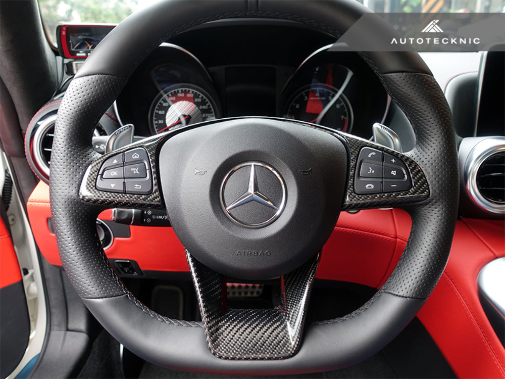 AutoTecknic MB-0203 Carbon Fiber Steering Wheel Trim For Mercedes Benz W205