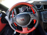 AutoTecknic NS-0030-BR Bright Red Steering Shift Paddles For Nissan R35 GT-R