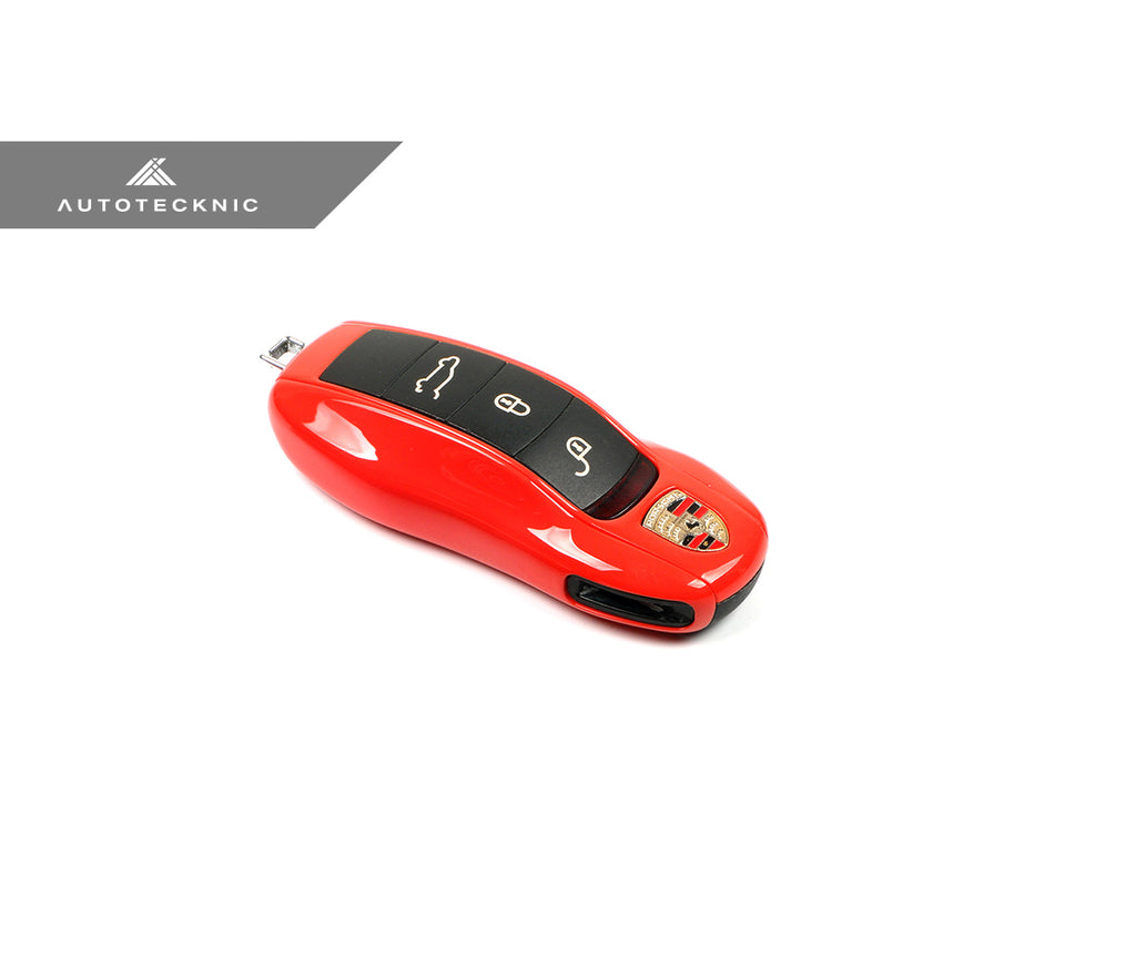 AutoTecknic PR-0006-R Replacement Carbon Fiber Key Cover For Porsche Red