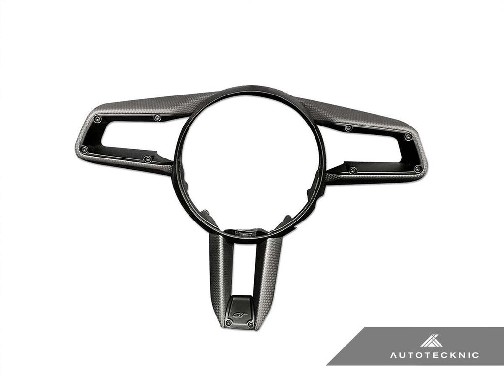AutoTecknic PR-0045 Carbon Fiber Steering Wheel Trim For Porsche 992 Models