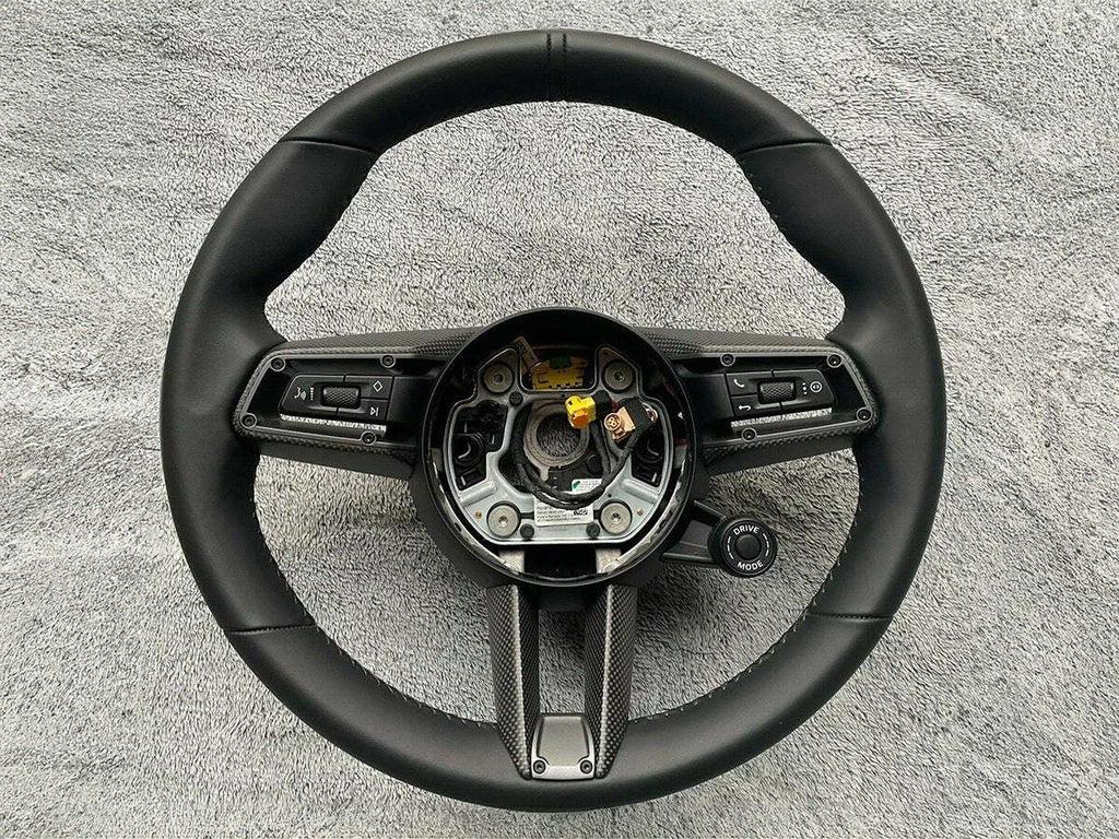AutoTecknic PR-0045 Carbon Fiber Steering Wheel Trim For Porsche 992 Models