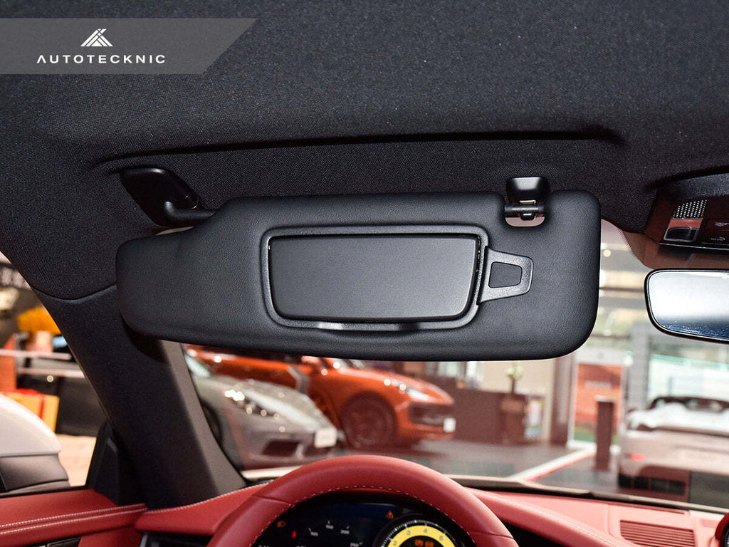 AutoTecknic PR-0053 Sun Visor Vanity Mirror Cover For Porsche 981/982/ 991