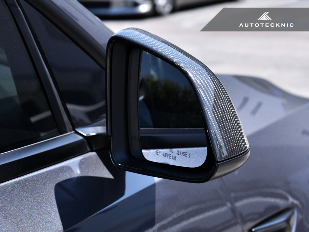 AutoTecknic TS-0004 Carbon Fiber Mirror Covers For 2020-2024 Tesla Model Y